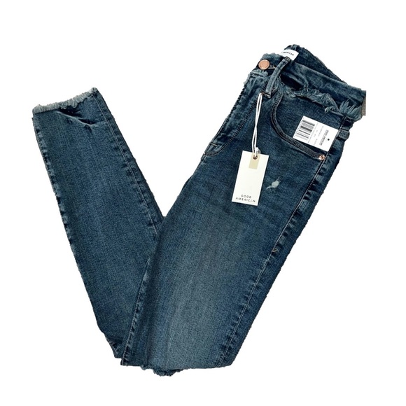 NWT Good American Jeans Size 4 / 27 Good Legs Under Fray Waistband - Picture 14 of 14